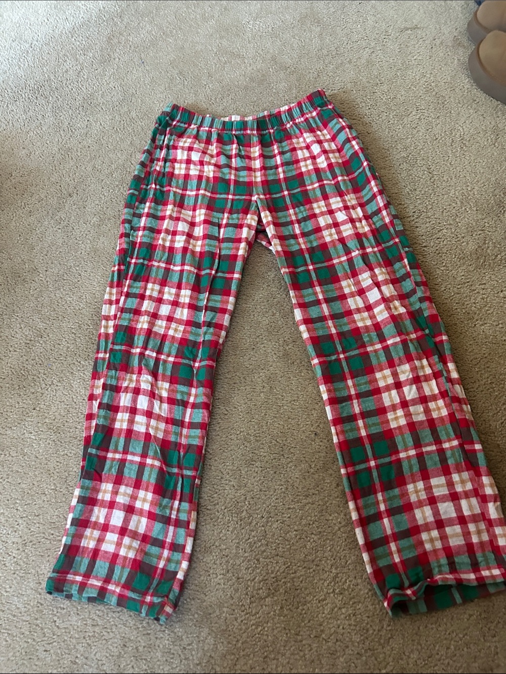 Red and Green Plaid Lounge Pants